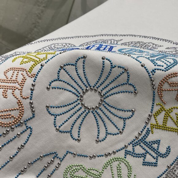 Chrome Hearts Rhinestone-Appliquéd White Long-Sleeved Shirt - Picture 4 of 8